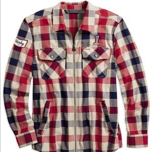 Official Harley-Davidson #1 plaid zippered LS.